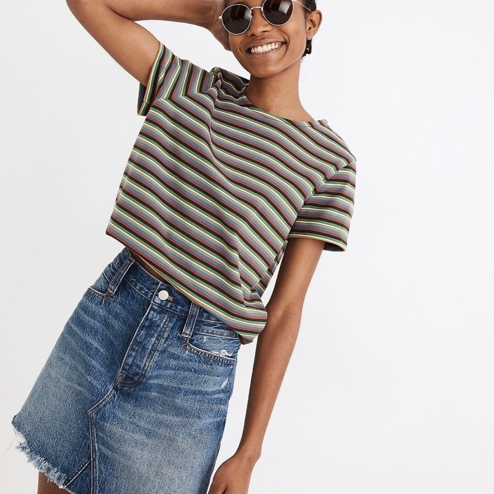 Madewell Rigid Denim A-Line Denim Skirt